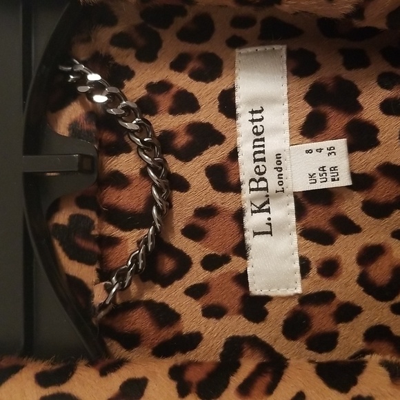 L.K.Bennett  coat ,animal print, horse hair ,size 4 - Picture 2 of 8